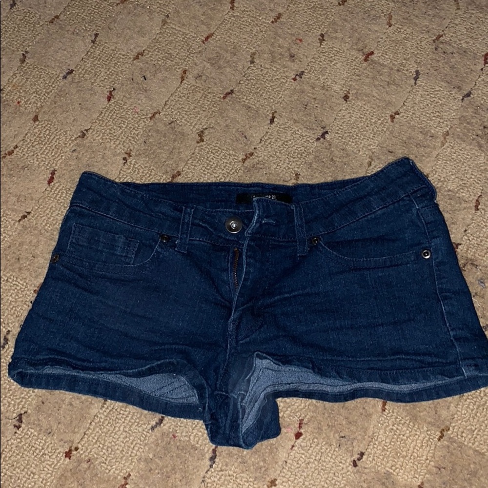 Dark-Washed F21 Shorts